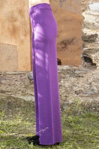 Wool-lurex pants violet