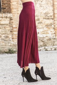 Lurex skirt bordeaux