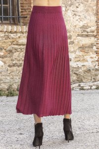 Lurex skirt bordeaux