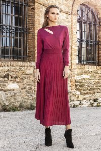 Lurex skirt bordeaux