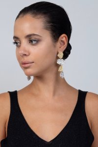 Earrings gold-silver