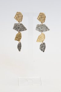 Earrings gold-silver