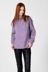 Mohair-lurex oversized πουλόβερ lilac