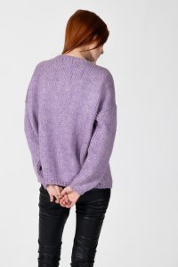 Mohair-lurex oversized πουλόβερ lilac