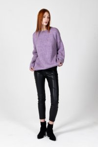 Mohair-lurex oversized πουλόβερ lilac