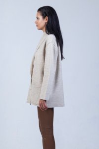 Double breasted cardigan beige