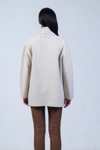 Double breasted cardigan beige