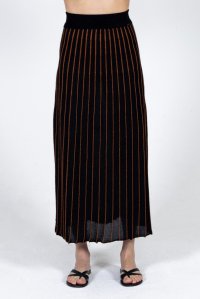 Lurex two-toned skirt black-amber brown