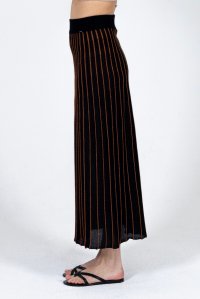 Lurex two-toned skirt black-amber brown