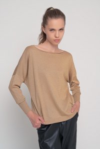 Lurex relaxed fit top gold