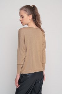 Lurex relaxed fit top gold