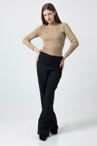 Lurex turtleneck sweater gold