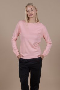 Wool blend basic sweater pink