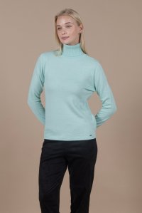 Wool blend turtleneck sweater mint