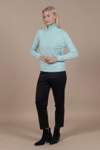 Wool blend turtleneck sweater mint