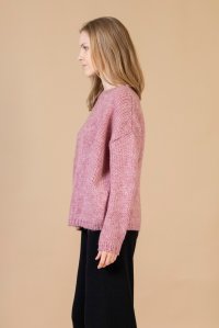 Mohair-lurex oversized πουλόβερ pink