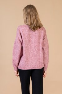 Mohair-lurex oversized πουλόβερ pink