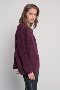 Mohair-lurex oversized πουλόβερ bordeaux