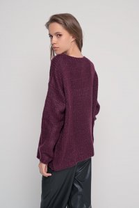 Mohair-lurex oversized πουλόβερ bordeaux