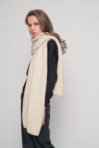 Mohair-lurex blend wrap ivory