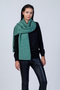 Mohair-lurex blend wrap green