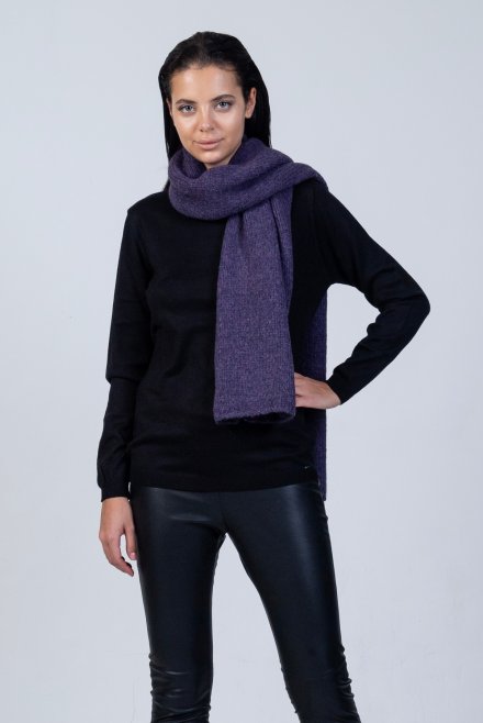 Mohair-lurex blend wrap purple