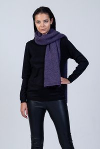 Mohair-lurex blend wrap purple