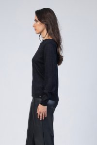 Lurex cut-out sweater black