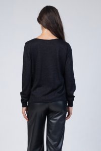 Lurex cut-out sweater black