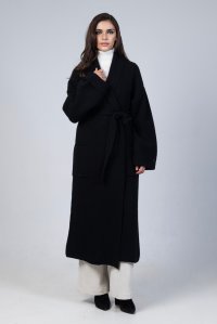 Alpaca blend coat black