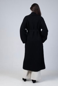 Alpaca blend coat black