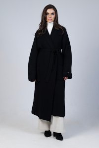 Alpaca blend coat black