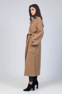 Alpaca blend coat camel