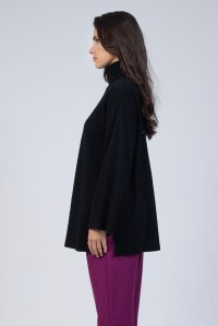 Casmir blend mock-neck sweater black