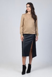 Lurex cut-out sweater gold