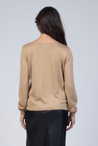 Lurex cut-out sweater gold