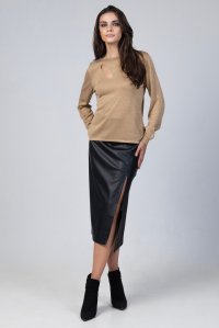 Lurex cut-out sweater gold