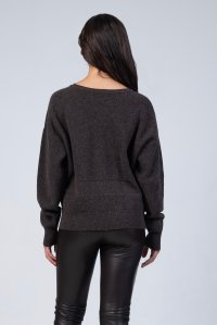 Wool ribbed sweater brown