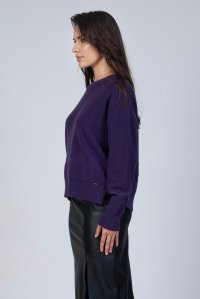 Wool ribbed sweater violet