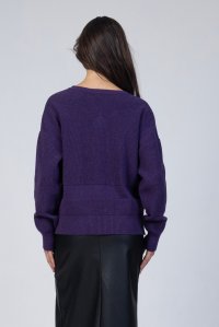 Wool ribbed sweater violet