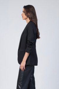 Blazer with ruffles black