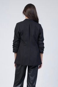 Blazer with ruffles black