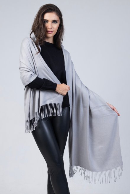 Cashmere scarf grey