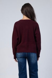 Wool ribbed sweater bordeaux