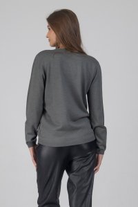 Πουλόβερ με μαλλί medium grey