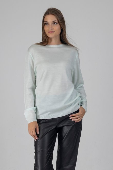 Wool blend basic sweater mint