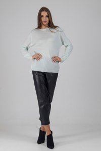 Wool blend basic sweater mint