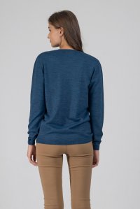 Wool blend basic sweater ocean