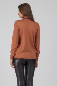 Wool blend turtleneck sweater dusty peach