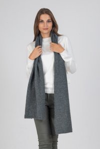 Mohair-lurex blend wrap dark khaki